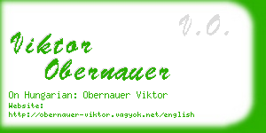 viktor obernauer business card